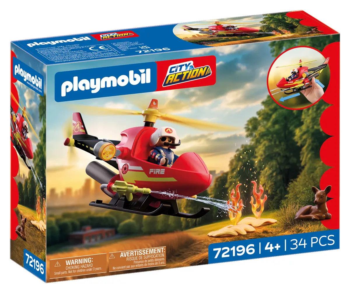 PLAYMOBIL Ugunsdzēsēju helikopters 72196 daudzkrāsaina plastmasas