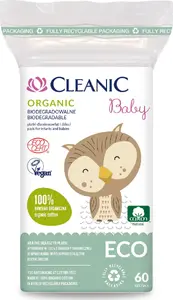 Cleanic Baby Eco Vates plāksnītes zīdaiņiem un bērniem 60 gab