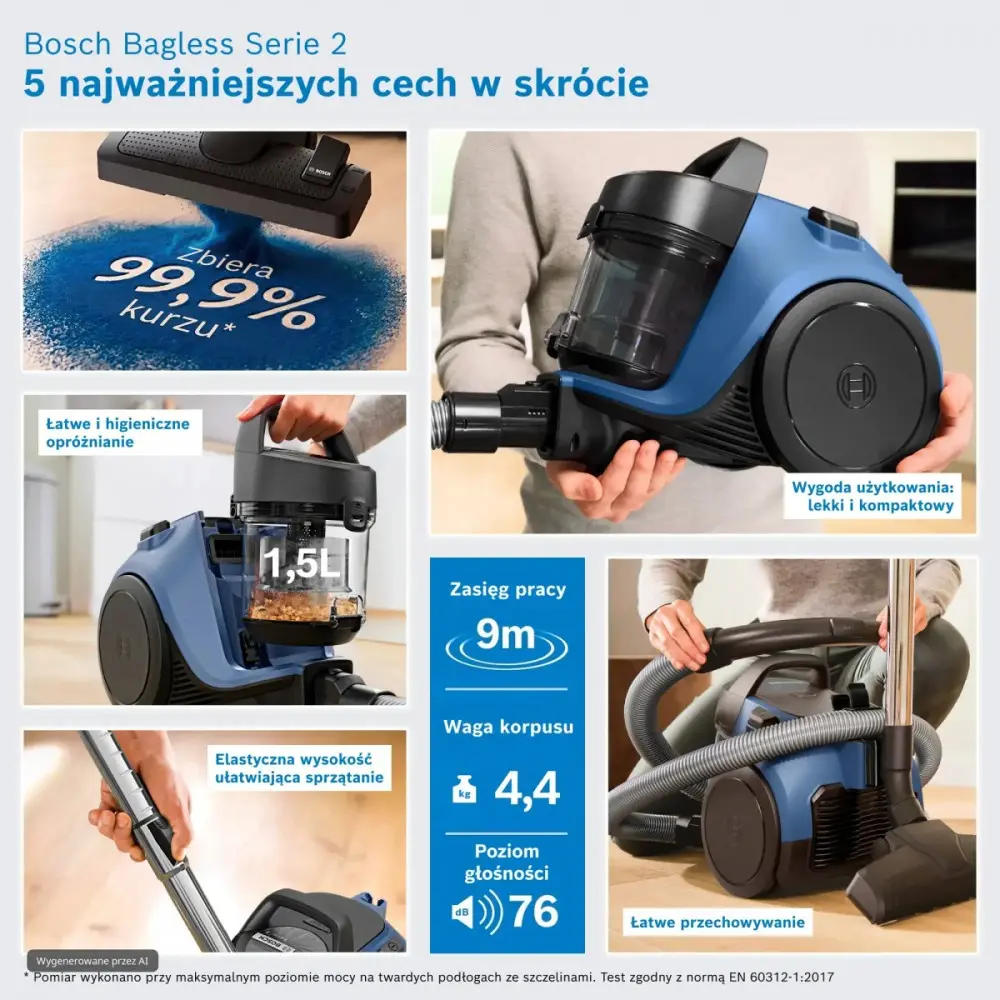Bosch Serie 2 BGC05LBU2 putekļu sūcējs Photo 17