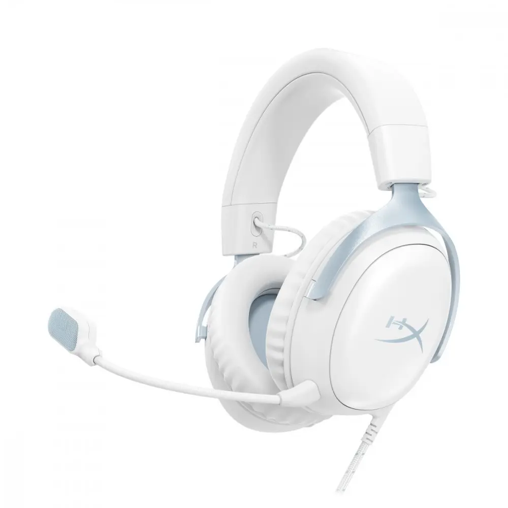 HyperX Cloud III Gaming Headset White/Blue Photo 3