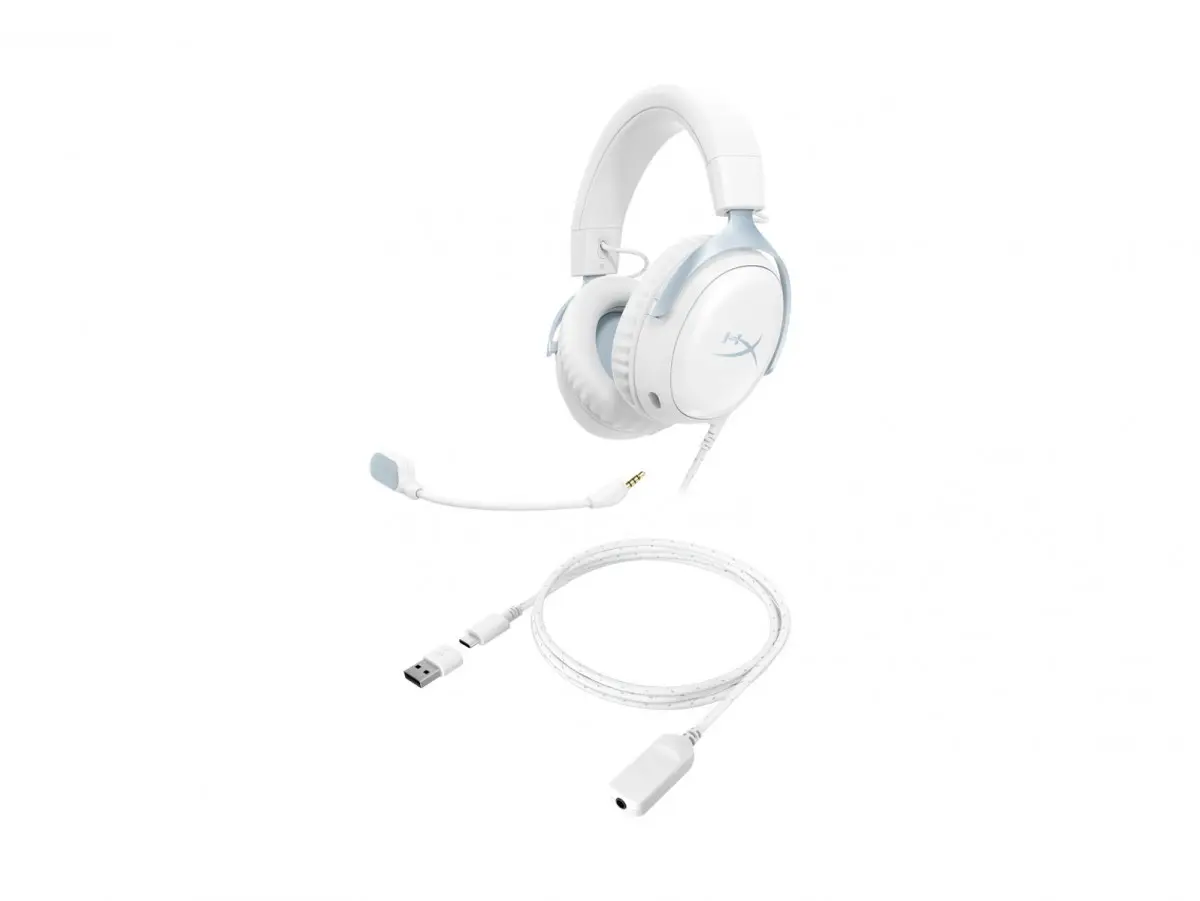 HyperX Cloud III Gaming Headset White/Blue Photo 7