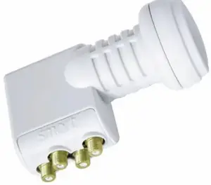 Universal Quad-Switch LNB Satellite Antenna Converter S-Conn Titanium TQS Gold 90-02007 White