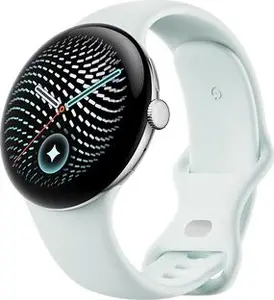 Google Pixel Watch 5 Smartwatch 41 mm Silver Aluminium Case White Band AMOLED Display Wi-Fi GPS