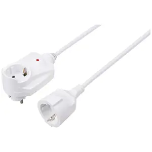 Sygonix SY-6248190 Strāvas pagarinātājs 1.5 m 16 A 2 kontaktligzdas baltā krāsā H05VV-F 3G1.5 telpām