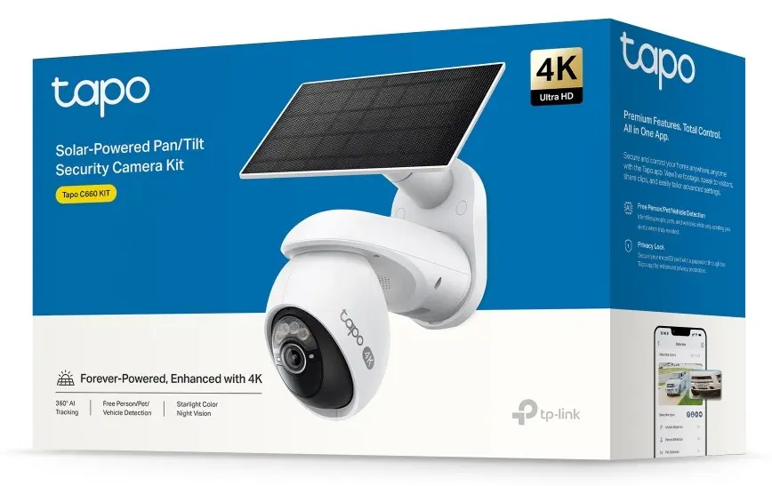 TP-Link Tapo Solar-Powered Pan/Tilt drošības kamera Photo 3