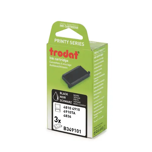 Trodat 6/4910 Replacement Ink Pad Black 3 Pack Photo 2