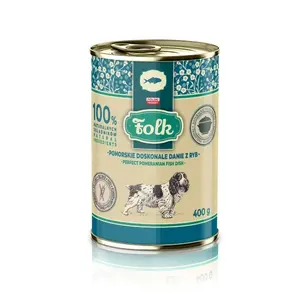Влажный корм для собак Folk Pomeranian Excellent Fish Dish 400г рыбий вкус полнорационный без глютена сои сахара для взрослых