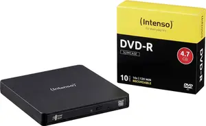 Intenso ārējais DVD rakstītājs USB 3.2 Gen 1 Micro-USB B melns mazumtirdzniecības komplekts