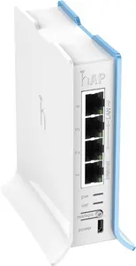 Беспроводная точка доступа MikroTik RB941-2ND-TC 300 Мбит/с 2.4 ГГц сине-белая с четырьмя портами Ethernet LAN и USB