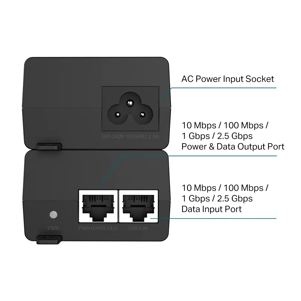 TP-Link Omada 2.5G PoE+ barošanas adapteris Photo 6