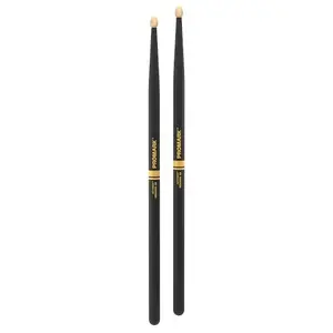 Pro-Mark Rebound 5B ActiveGrip Hickory Drumsticks with Acorn Wooden Tip and Black Finish
