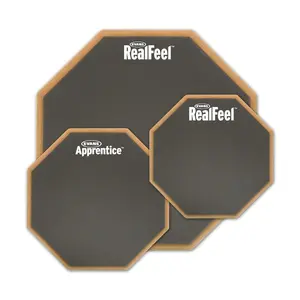 Evans RF12G Drum Practice Pad made of Rubber and Wood in Grey