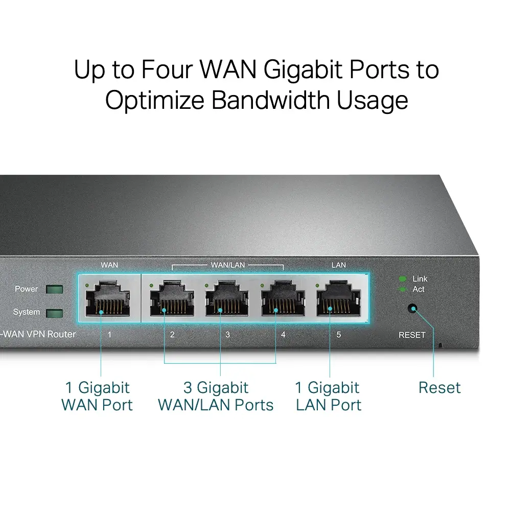TP-Link SafeStream Gigabit Multi-WAN VPN maršrutētājs Photo 9