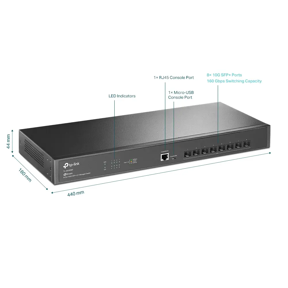 TP-Link JetStream 8-Port 10GE SFP+ Managed Switch Photo 8