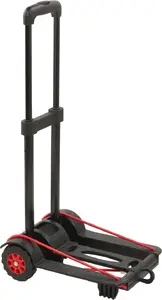 Aptel Mick Polypropylene Transport trolley with 50kg load capacity and folding design in black and red