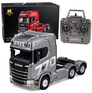 HUINA Scania 1501 Remote Control Semi Tractor Truck RC Grey Silver 1:18 Scale