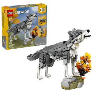 Конструктор LEGO Creator 3 в 1 Лесные животные: Серый волк с 657 элементами