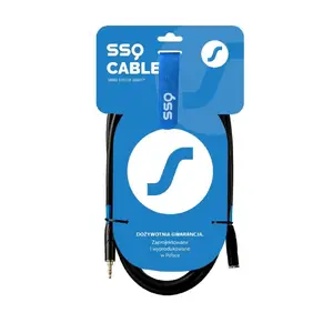 TRS - TRS Cable SOUND STATION QUALITY MiG3 3 m Jack Stereo 3.5 mm Male to Female Black