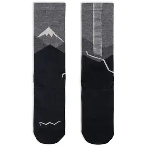BUFF Merino Lightweight Crew Sock LWC1, Grey, Black L