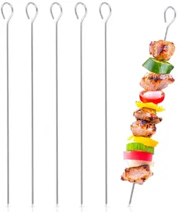 Vilde Steel Shashlik Skewers 35 cm 6 Pieces