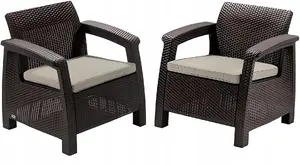 Keter Garden chairs Corfu Duo Set brown
