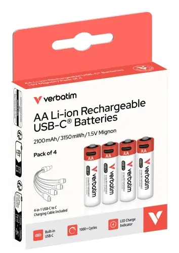 Verbatim AA Аккумуляторная батарея USB-C Photo 5