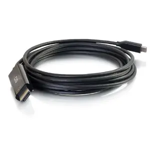 C2G USB-C uz HDMI Audio/Video Adaptera Kabeļi 1.83 m Vīrietis pret Vīrieti Melns 4K 60Hz 3840 x 2160