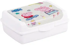 MPL Power Peppa Pig Deco Click Box Midi Food Storage Container 1L White