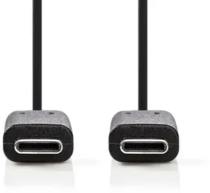 Nedis CCGB64700BK20 USB-кабель Type-C к Type-C 2 м USB 3.2 Gen 1 5 Gbit/s черный