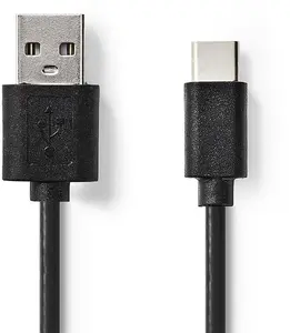 Kabel USB Nedis 2.0 1 m USB A USB C 0,48 Gbit/s Czarny (CCGL60601BK10)