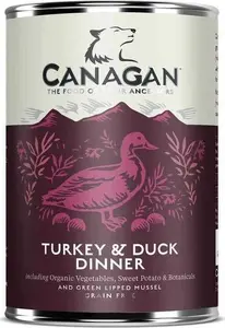 Canagan Turkey & Duck Dinner Mitrā suņu barība 400g Tītars un Pīle Bezgraudu
