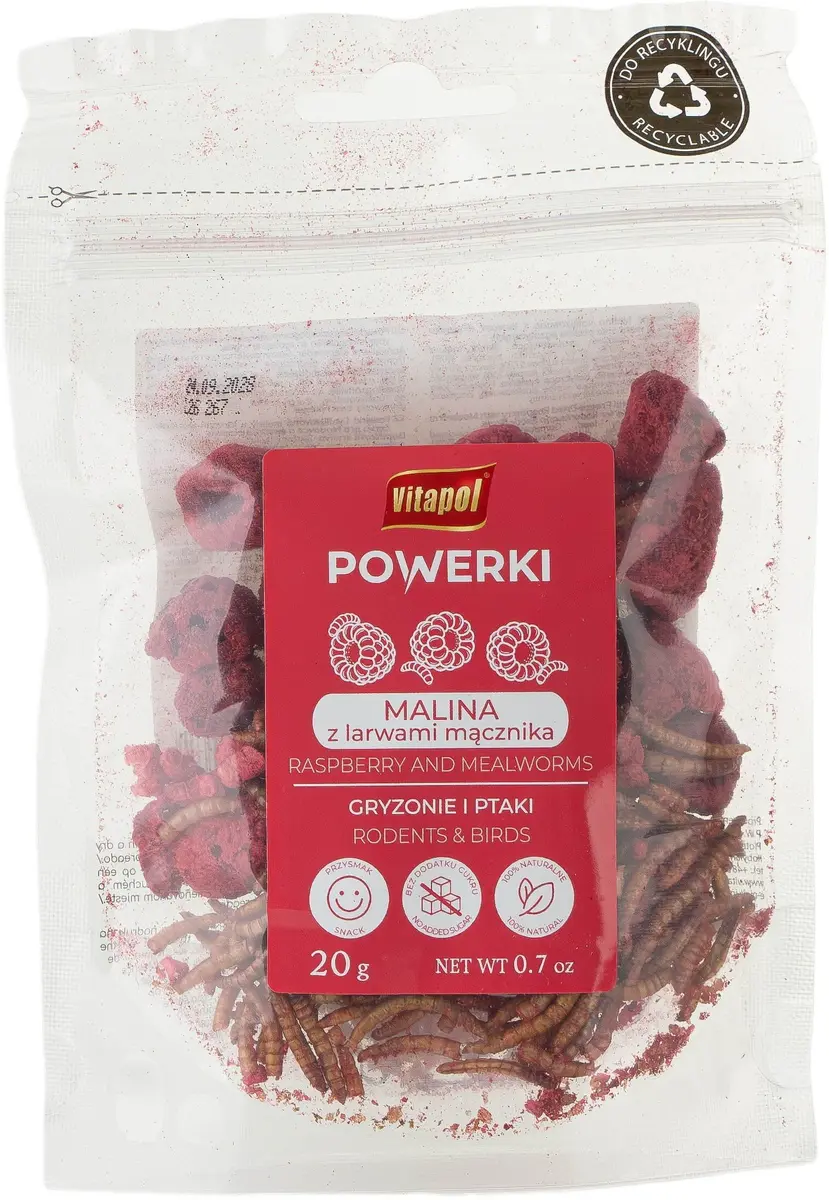 Vitapol Powerki Malina z larwami mącznika