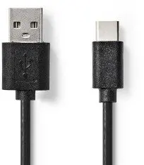Nedis CCGL60601BK20 USB 2.0 Cable USB A to USB C 2 m 0.48 Gbit/s Black