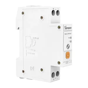 Viedais slēdzis Sonoff BASIC-ZB1GSP ZigBee 3.0 ar enerģijas uzraudzību, maksimālo strāvu 32 A un jaudu līdz 7680 W uzstādīšanai uz DIN sliedes