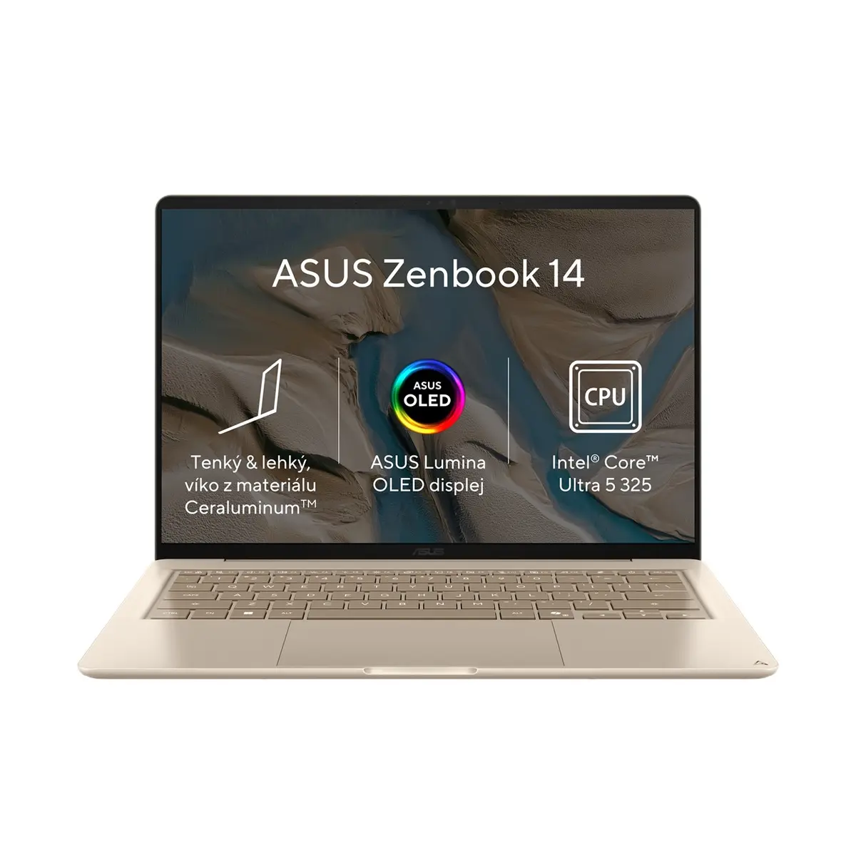 ASUS Zenbook 14/UX3480AA-OLED348W/U5-325/14``/WUXGA/16GB/512GB/ Intel int/W11H/Gold/2R, UX3480AA-OLED348W
