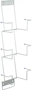 Abena ABENA Flexi rack glove rack, silver, stainless steel, for 3 boxes, adjustable