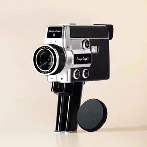 Camp Snap CS-VC8-BK-WW Digital Super-8 Video Camera, rechargeable and reusable distraction-free vintage style camcorder without playback screen