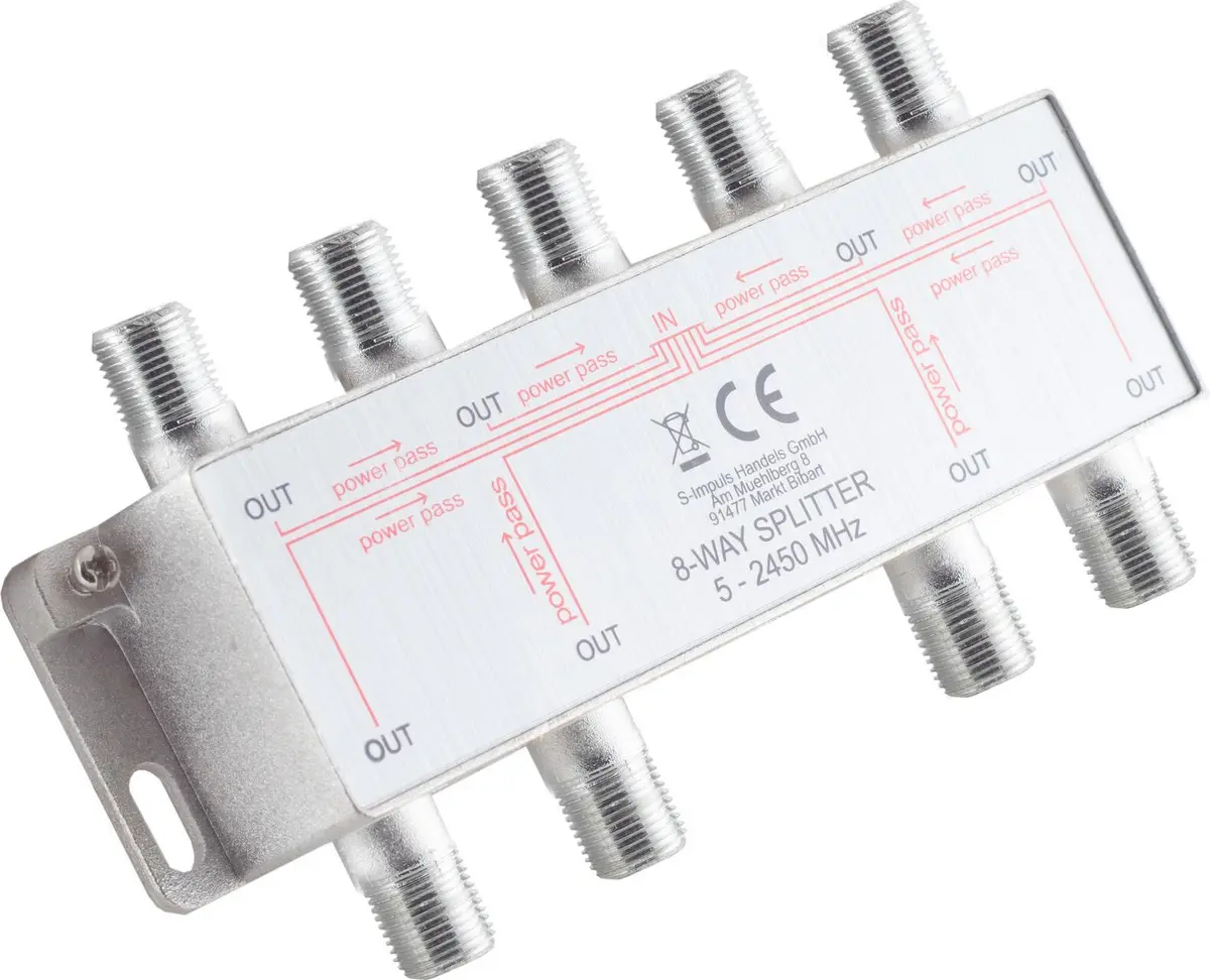 8 ceļu SAT sadalītājs 5-2500 MHz