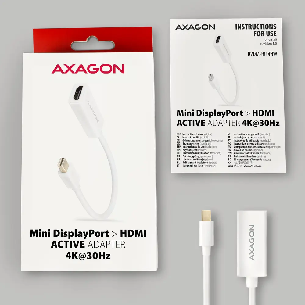 AXAGON RVDM-HI14NW Mini DisplayPort to HDMI Adapter Photo 8