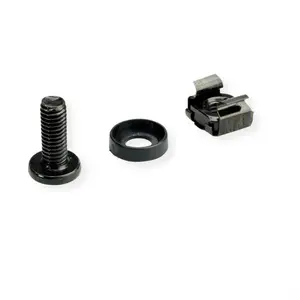 ROLINE M6 19-inch rack mounting material cage nuts and screws black 50 sets