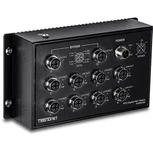 Trendnet TI-XPG102 Unmanaged Network Switch with Power over Ethernet PoE Switching Capacity 20 Gbit/s MAC Address Table 8000 Entries Wall Mountable