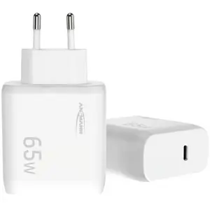 ANSMANN HC165PD Indoor AC Mobile Device Charger with 1 USB Type-C Port, 65 W, 4.5 A, White