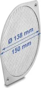 Delock Fan Grille 67707 Aluminium Dust Filter with Stainless Steel Mesh for 172 x 150 mm Fans