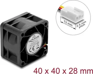 Delock Axial Fan 24 V 40 x 40 x 28 mm 67651