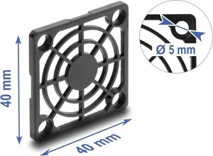 Delock Fan Grill 40 x 40 mm Plastic Black