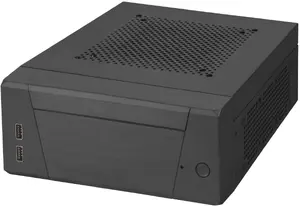 SilverStone Milo 10 Настольный черный корпус для ПК Mini-ITX с поддержкой дисков 3.5" и 2.5" и верхних вентиляторов 120/140 мм