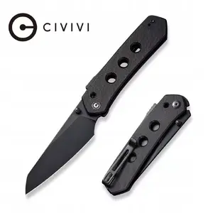 CIVIVI Vision FG C22036-1 Folding Knife with G10 Handle and All Black Finish