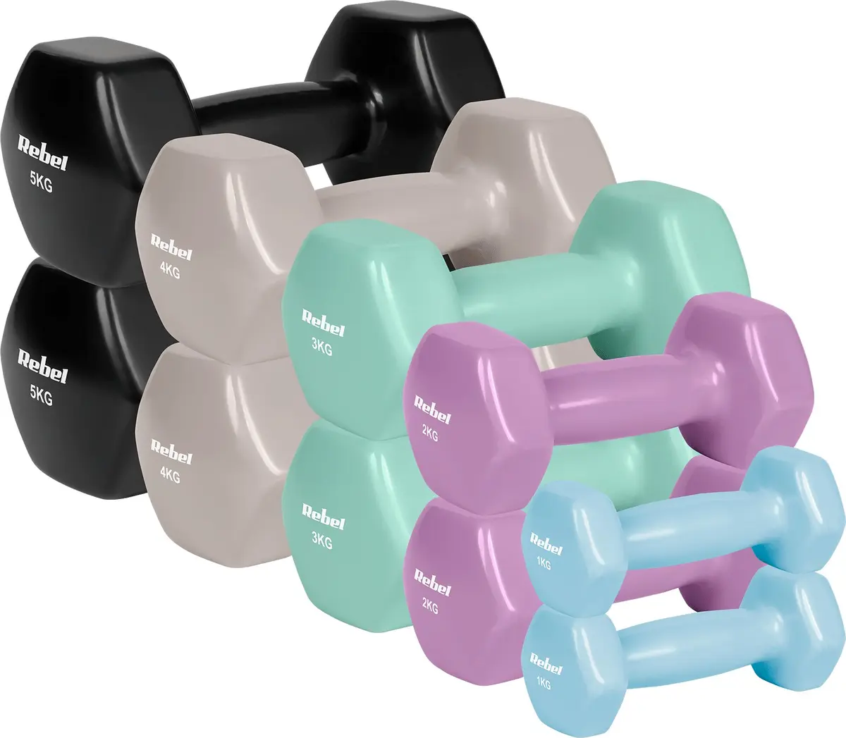 Rebel Active HEX Čuguna Hanteles ar