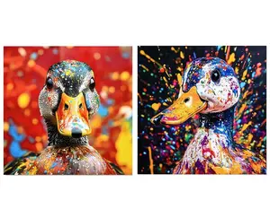 Decorlife Lacquered Canvas Wall Art with 40% Lacquered Finish in Assorted Designs