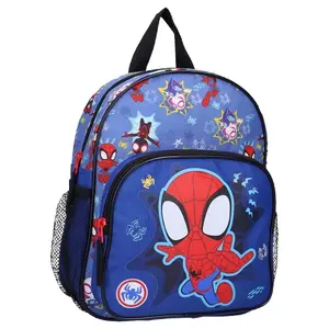 Vadobag Spidey Go Webs Go skolas mugursoma zila poliestera ar attēlu